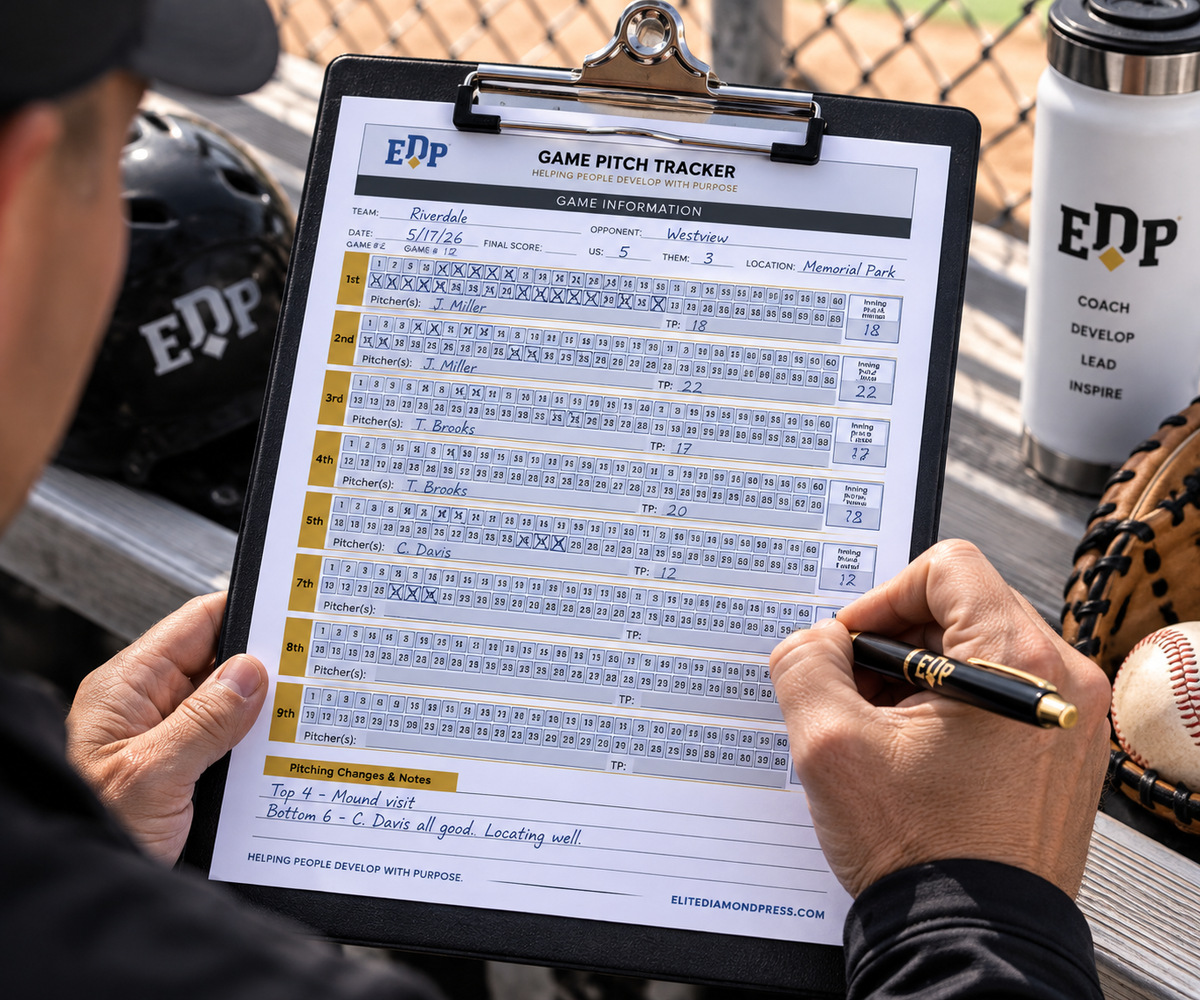 Printable Baseball Pitch Count Tracker | 60 Pitch Game Sheet