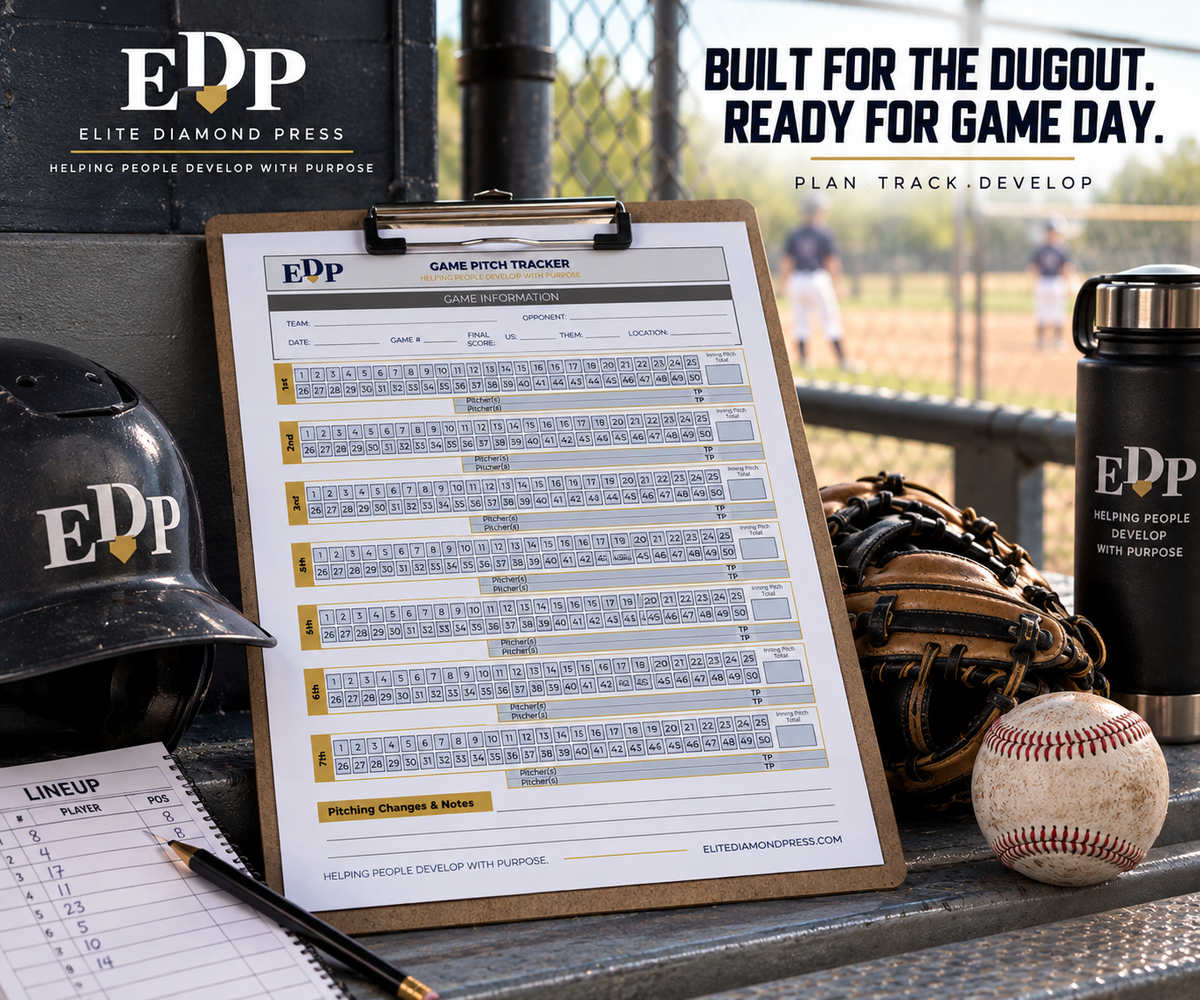 Printable Baseball Pitch Count Tracker Bundle | 50 & 60 Pitch Game Sheets