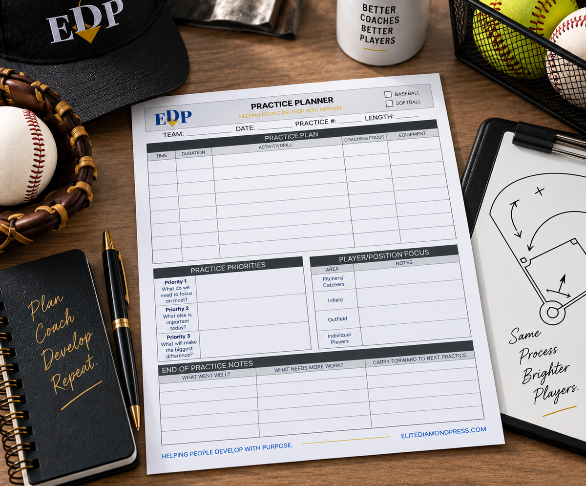 Practice Planner – Printable Baseball & Softball Coaching Sheet