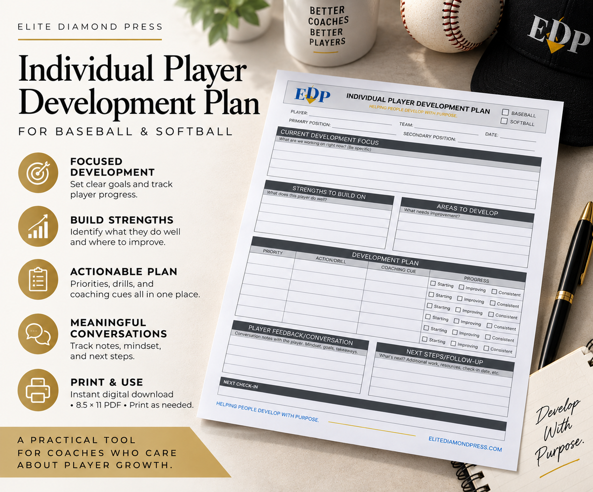 Baseball & Softball Coaching Printables Bundle | 4 Pack Coach Planner